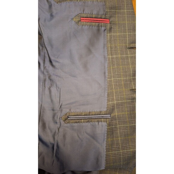 SARTORIA PARTENOPEA NAPOLI Men's 54L Sport Coat Blazer Wool Navy Check Business - Picture 15 of 16